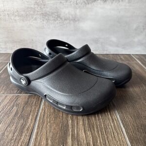 Crocs Bistro Clogs Womens 8 Black Work Slip Resistant Closed Toe
